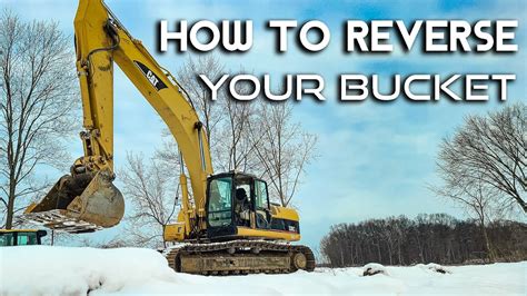 reverse bucket on a john deere mini excavator|reverse excavator bucket attachment.